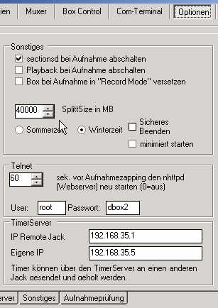 Erhöhung der Splittsize